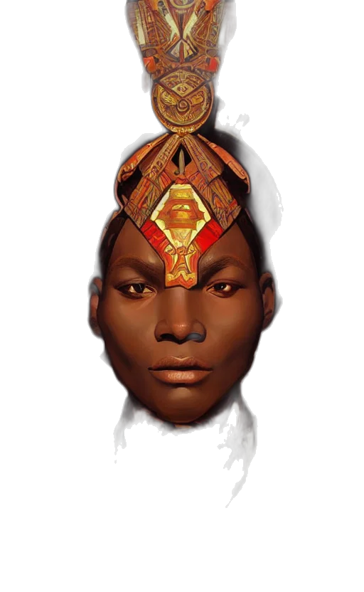 crown, face, mask, jewelry, concept art, fantasy art, photorealistic, 3d render transparent PNG cut-out