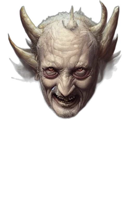 face, mask, creature, staff transparent PNG cut-out