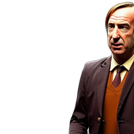jacket, staff, face, concept art, photorealistic, saul, goodman, rooster transparent PNG cut-out