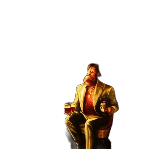 jacket, staff, furniture, robot, concept art, pixel art, 3d render, cyberpunk transparent PNG cut-out