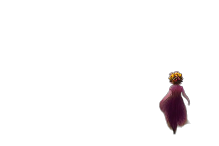 crown, staff, flower, dress, concept art, pixel art, 3d render, fantasy art transparent PNG cut-out