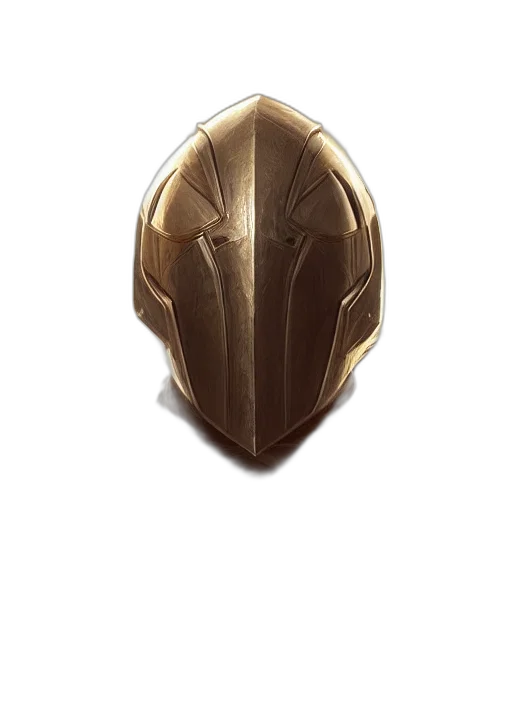 mask, crown, weapon, jewelry, concept art, fantasy art, 3d render, comic book art transparent PNG cut-out