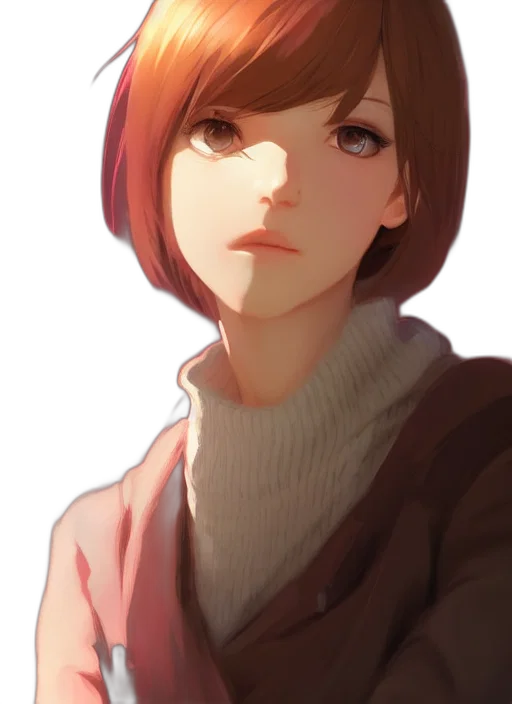 face, jacket, staff, robot, anime, photorealistic, concept art, watercolor transparent PNG cut-out
