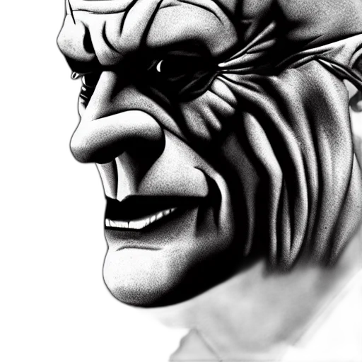 face, mask, creature, comic book art transparent PNG cut-out