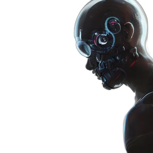 robot, mask, face, creature transparent PNG cut-out