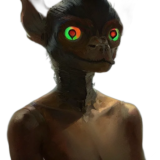 mask, creature, staff, face transparent PNG cut-out