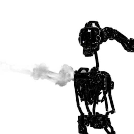 robot, weapon, staff, creature, concept art, pixel art, 3d render, comic book art transparent PNG cut-out