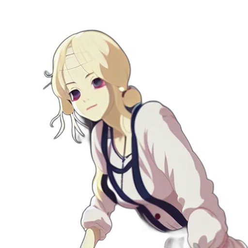 staff, dress, face, creature transparent PNG cut-out