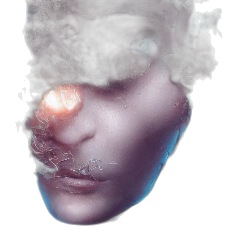 face, mask, crown, hair transparent PNG cut-out
