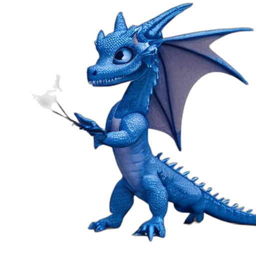 dragon, staff, animal, creature transparent PNG cut-out