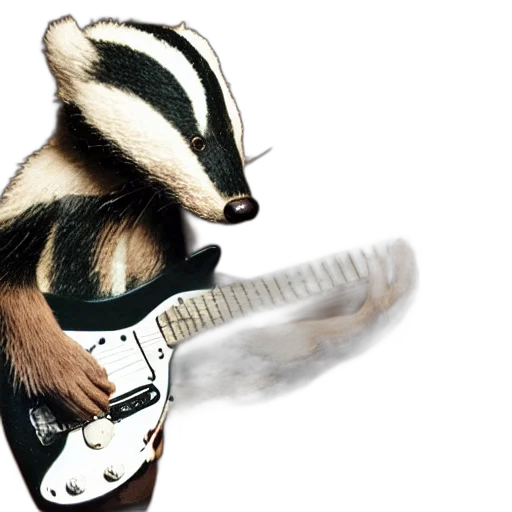 animal, creature, hat, jacket, photorealistic, concept art, badger, playing transparent PNG cut-out