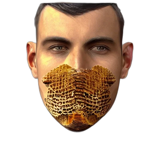 mask, face, creature, animal, photorealistic, concept art, 3d render, fantasy art transparent PNG cut-out