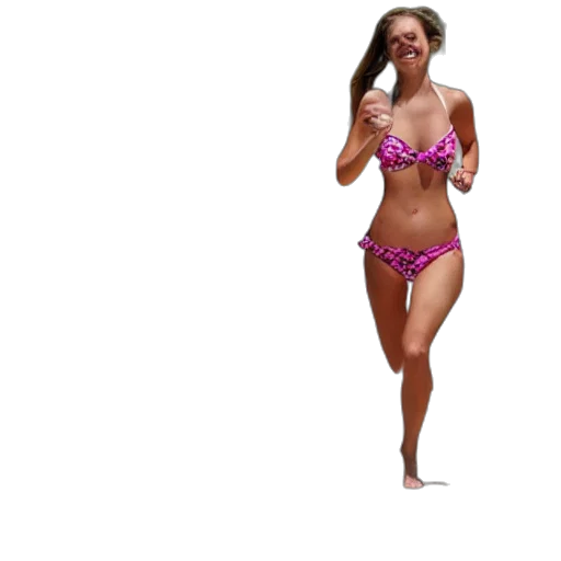 creature, 3d render, pixel art, photorealistic, concept art, beach, girls, bikinis transparent PNG cut-out
