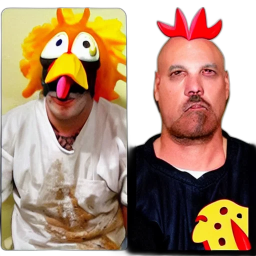 mask, animal, inmate, chicken transparent PNG cut-out