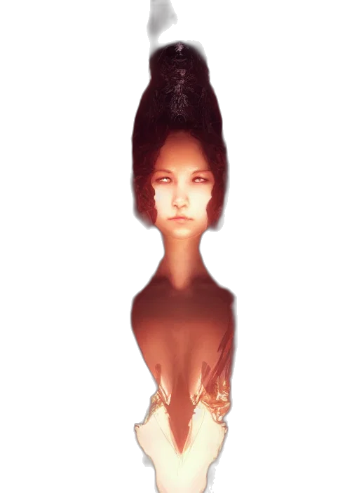 dress, hair, crown, face transparent PNG cut-out