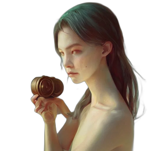 face, jewelry, staff, dress transparent PNG cut-out