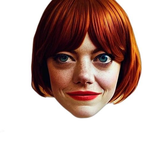 face, mask, hair, photorealistic transparent PNG cut-out