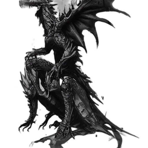 dragon, creature, animal, staff transparent PNG cut-out