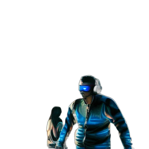 jacket, mask, robot, creature transparent PNG cut-out