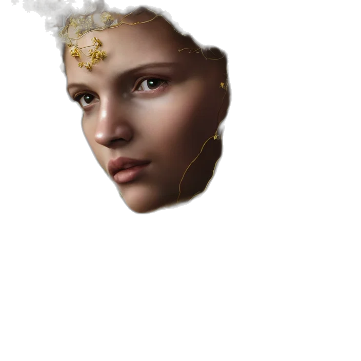 crown, face, jewelry, mask, fantasy art, photorealistic, concept art, pixel art transparent PNG cut-out