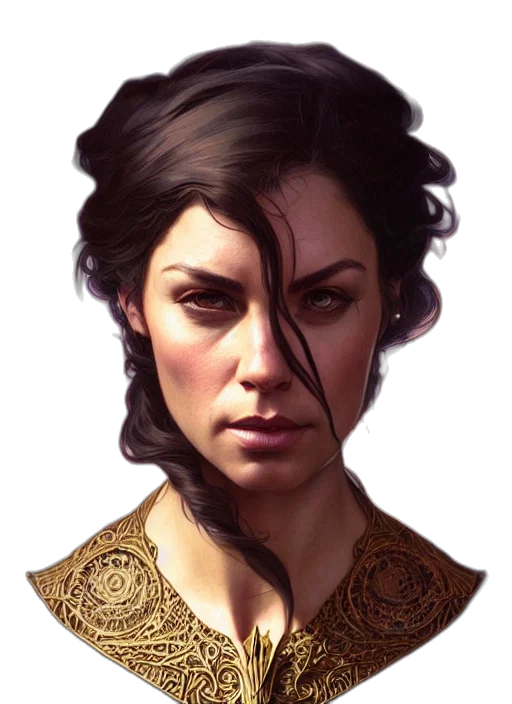 face, staff, crown, jewelry transparent PNG cut-out