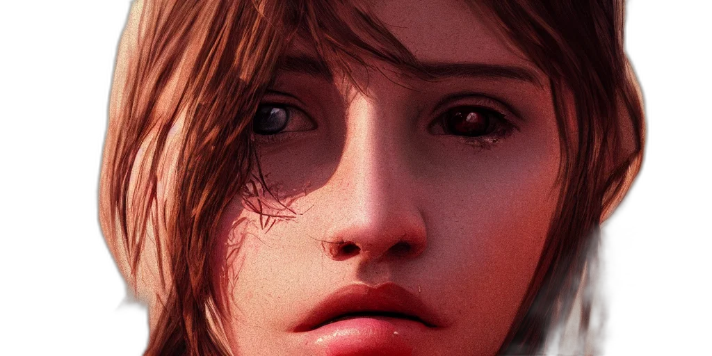 face, photorealistic, concept art, 3d render, fantasy art, red, yea, portrait transparent PNG cut-out