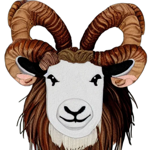 animal, concept art, portrait, gordon, ramsay, ram, sheep, horns transparent PNG cut-out