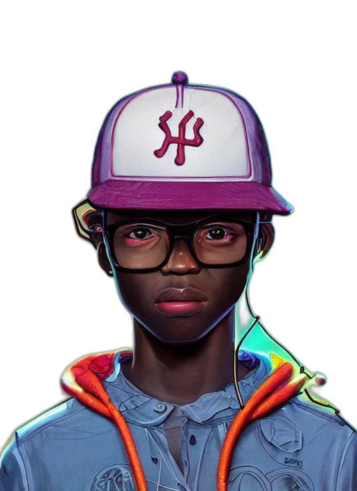 face, hat, concept art, 3d render, pixel art, photorealistic, portrait, nigerian transparent PNG cut-out