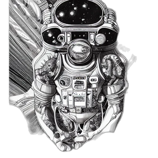 robot, face, mask, jacket, comic book art, concept art, pencil sketch, cartoon transparent PNG cut-out