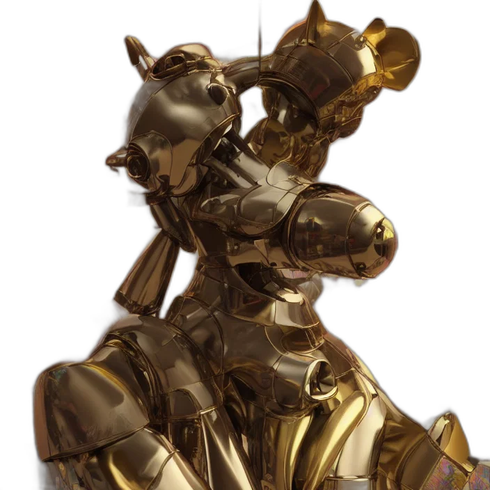 robot, weapon, sword, crown transparent PNG cut-out