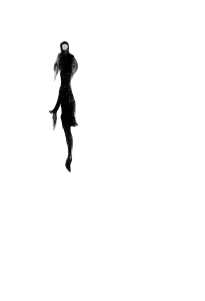 staff, dress, creature, hair transparent PNG cut-out