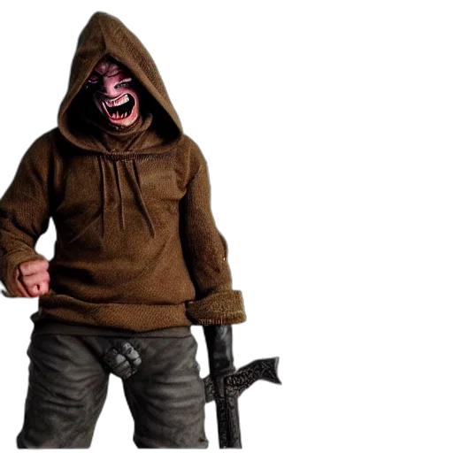 jacket, weapon, mask, staff transparent PNG cut-out