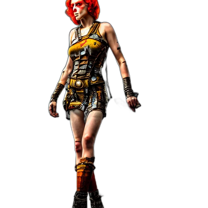 dress, concept art, cyberpunk, fantasy art transparent PNG cut-out