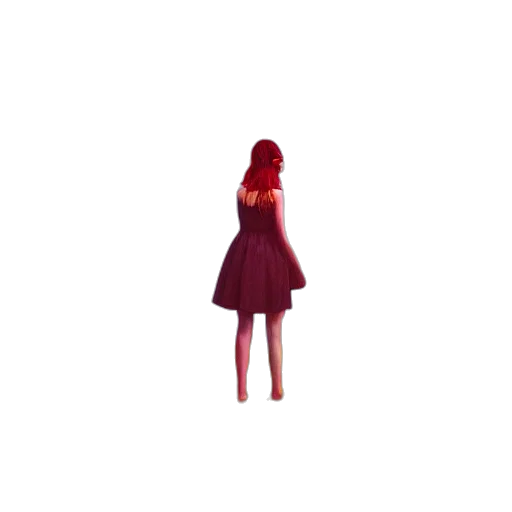 dress, hair, robot, creature, 3d render, concept art, pixel art, cartoon transparent PNG cut-out