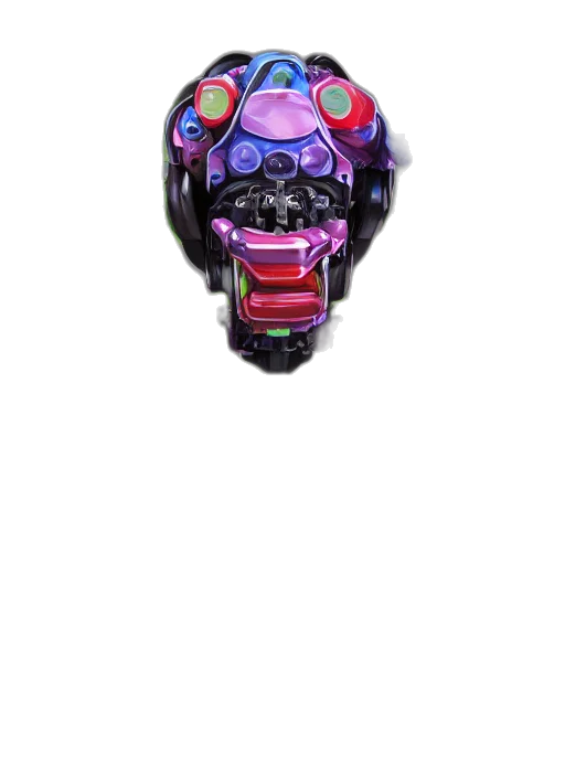 robot, jewelry, mask, face, 3d render, cyberpunk, pixel art, concept art transparent PNG cut-out