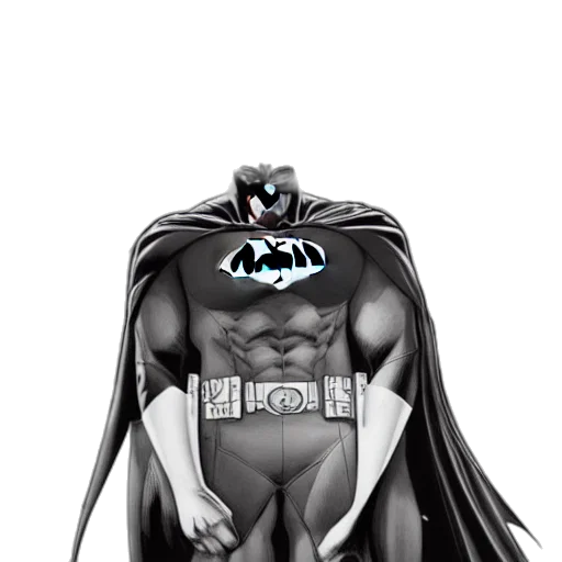 comic book art, concept art, cartoon, fantasy art, batman, realistic, extremely, detailed transparent PNG cut-out