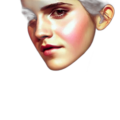 face, mask, hat, crown, photorealistic, concept art, 3d render, fantasy art transparent PNG cut-out
