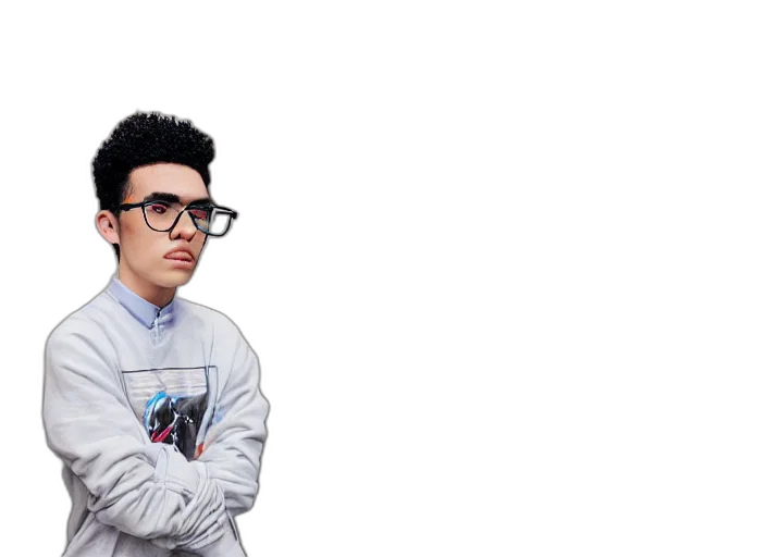 jacket, face, staff, photorealistic transparent PNG cut-out