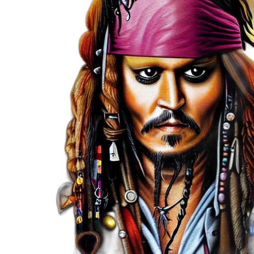 face, photorealistic, comic book art, fantasy art, concept art, portrait, johnny, depp transparent PNG cut-out