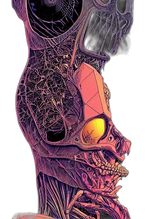 mask, face, robot, crown, cyberpunk, concept art, fantasy art, comic book art transparent PNG cut-out
