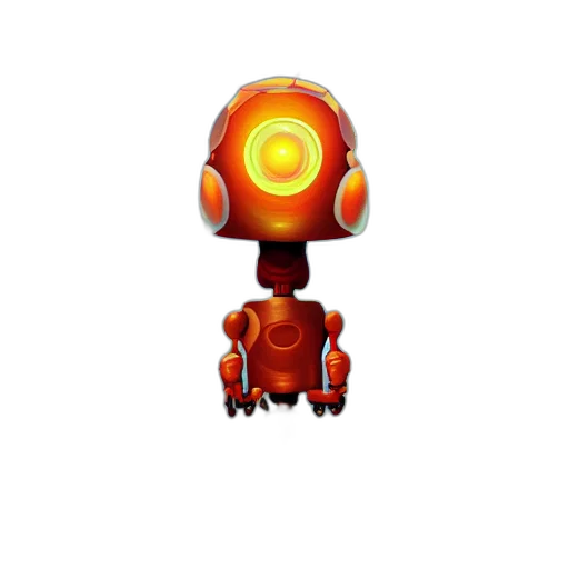 robot, staff, animal, creature, 3d render, concept art, pixel art, fantasy art transparent PNG cut-out