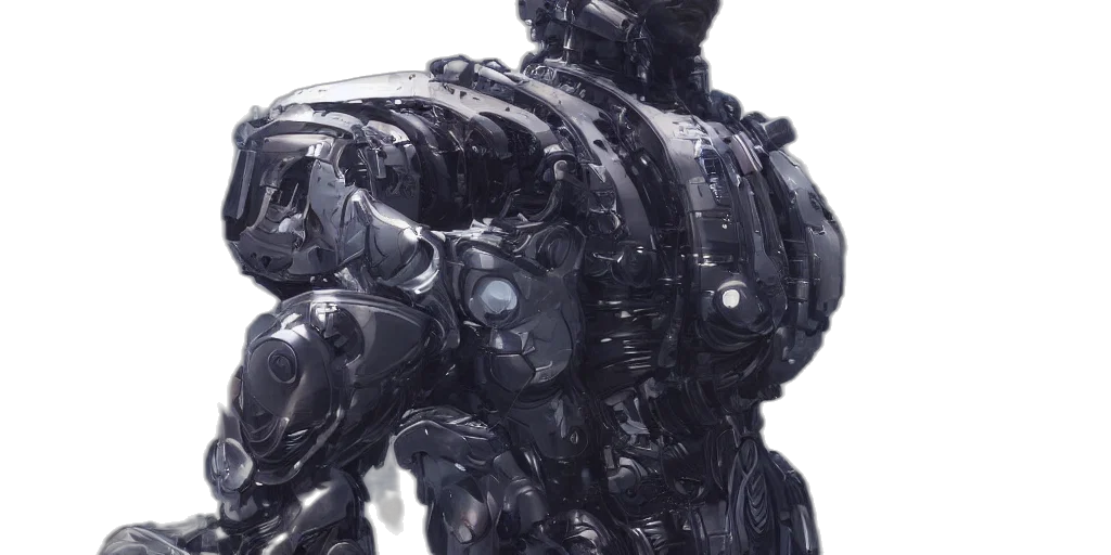 robot, 3d render, concept art, sci transparent PNG cut-out