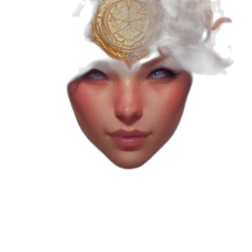 crown, face, mask, hat, photorealistic, fantasy art, concept art, 3d render transparent PNG cut-out