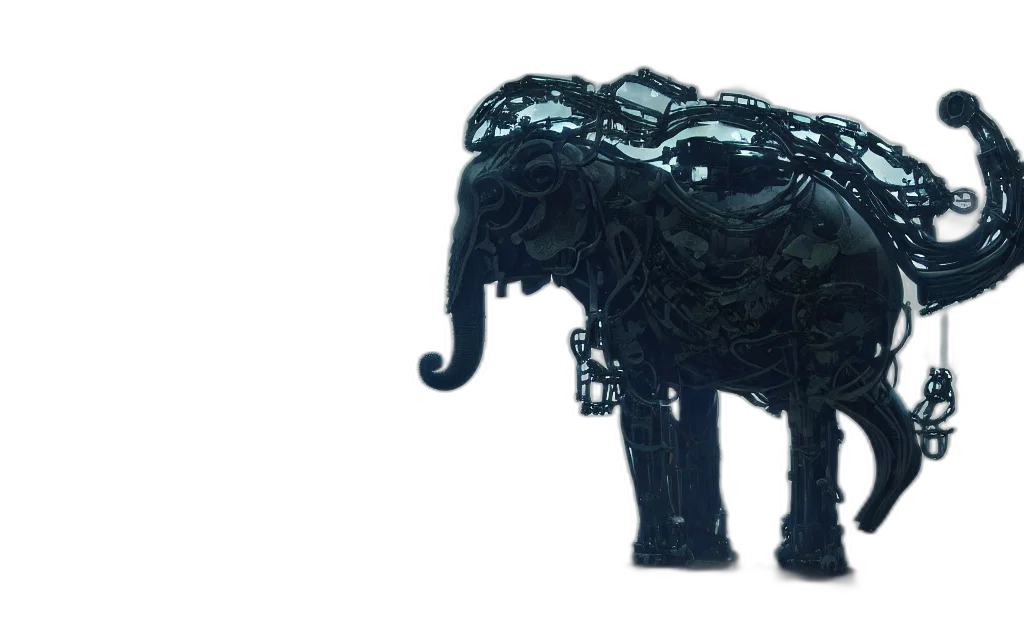 animal, creature, robot, dragon, 3d render, concept art, fantasy art, photorealistic transparent PNG cut-out