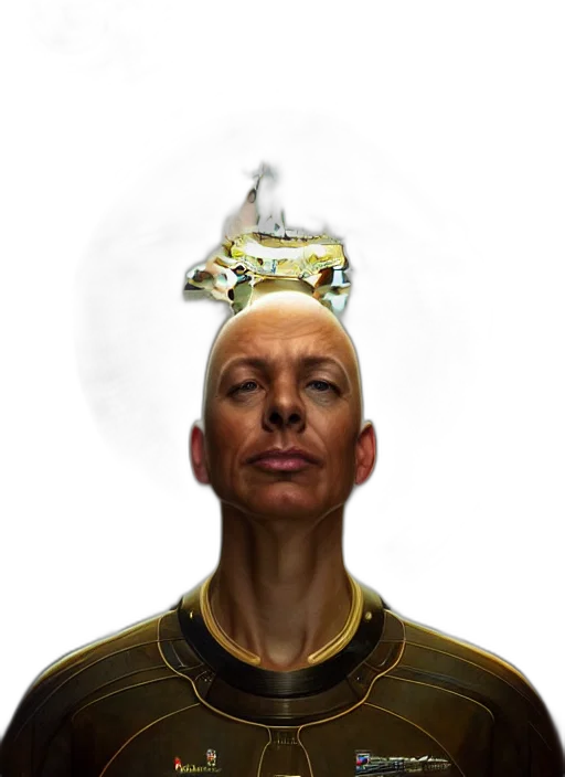crown, staff, face, hat transparent PNG cut-out
