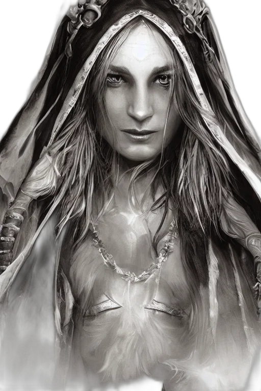 face, fantasy art, concept art, photorealistic, comic book art, portrait, exotic, shaman transparent PNG cut-out
