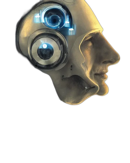 robot, face, mask, creature transparent PNG cut-out