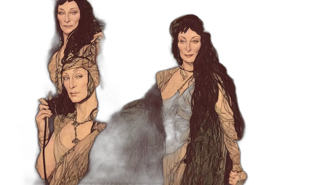 dress, fantasy art, concept art, comic book art transparent PNG cut-out