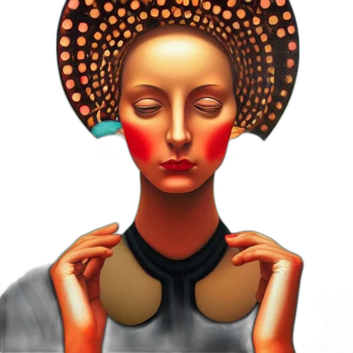 jewelry, face, robot, hat transparent PNG cut-out
