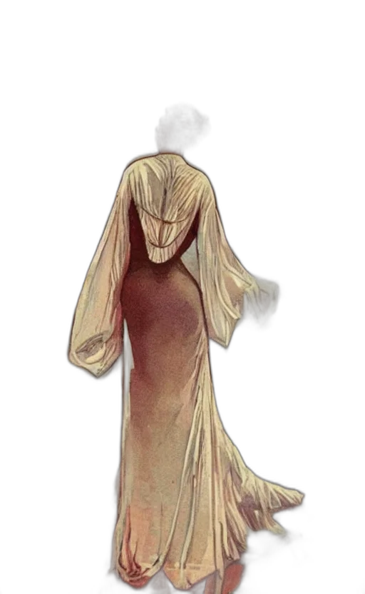 dress, mask, creature, staff, concept art, watercolor, fantasy art, comic book art transparent PNG cut-out